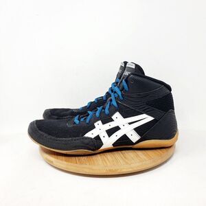 Asics Wrestling Shoes Mens 7 Matflex 7 Black White Boxing Sneakers High Top